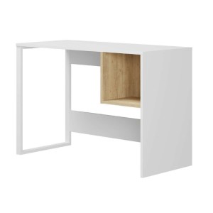 meg-GP037-0252,1-3 ΓΡΑΦΕΙΟ ΕΡΓΑΣΙΑΣ CUBO MEGAPAP ΧΡΩΜΑ ΛΕΥΚΟ - SAPPHIRE OAK 110X50X75ΕΚ.