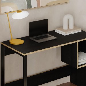 meg-GP037-0252,2-1 ΓΡΑΦΕΙΟ ΕΡΓΑΣΙΑΣ CUBO MEGAPAP ΧΡΩΜΑ BLACK WOOD 110X50X75ΕΚ.