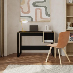 meg-GP037-0252,2-2 ΓΡΑΦΕΙΟ ΕΡΓΑΣΙΑΣ CUBO MEGAPAP ΧΡΩΜΑ BLACK WOOD 110X50X75ΕΚ.