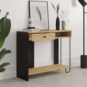 meg-GP037-0253,1-0 ΚΟΝΣΟΛΑ SIRIUS MEGAPAP ΧΡΩΜΑ SAPPHIRE OAK - SILKY BLACK 100X35X79ΕΚ.