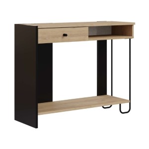 meg-GP037-0253,1-4 ΚΟΝΣΟΛΑ SIRIUS MEGAPAP ΧΡΩΜΑ SAPPHIRE OAK - SILKY BLACK 100X35X79ΕΚ.