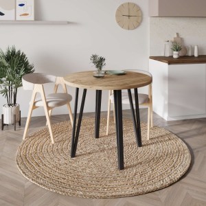 meg-GP037-0254,1-1 ΤΡΑΠΕΖΙ XANA MEGAPAP ΧΡΩΜΑ SEPET OAK Ø90X77,5ΕΚ.