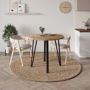 meg-GP037-0254,1-2 ΤΡΑΠΕΖΙ XANA MEGAPAP ΧΡΩΜΑ SEPET OAK Ø90X77,5ΕΚ.