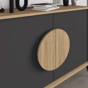 meg-GP037-0255,1-3 ΜΠΟΥΦΕΣ GORA MEGAPAP ΧΡΩΜΑ SAPPHIRE OAK - SILKY BLACK 110X40X82ΕΚ.
