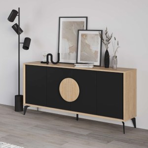 meg-GP037-0256,1-0 ΜΠΟΥΦΕΣ GORA MEGAPAP ΧΡΩΜΑ SAPPHIRE OAK - SILKY BLACK 180X40X82ΕΚ.