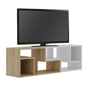 meg-GP037-0260,1-3 ΕΠΙΠΛΟ ΤΗΛΕΟΡΑΣΗΣ GLIS MEGAPAP ΠΟΛΥΜΟΡΦΙΚΟ ΧΡΩΜΑ SAPPHIRE OAK - ΛΕΥΚΟ 145X35X44,8ΕΚ.