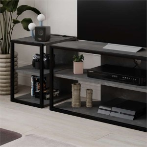 meg-GP037-0262,1-2 ΕΠΙΠΛΟ ΤΗΛΕΟΡΑΣΗΣ ΓΩΝΙΑΚΟ ECHO MEGAPAP ΧΡΩΜΑ ΓΚΡΙ ΡΕΤΡΟ 98X37X45ΕΚ.