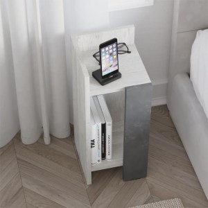 meg-GP037-0265,1-1 ΚΟΜΟΔΙΝΟ ELOS MEGAPAP ΑΡΙΣΤΕΡΟ ΧΡΩΜΑ ΛΕΥΚΟ ΑΝΤΙΚΕ - ΓΚΡΙ ΡΕΤΡΟ 25X27X60ΕΚ.