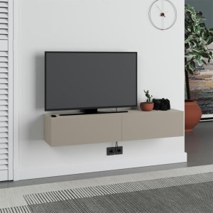 meg-GP037-0266,1-0 ΕΠΙΠΛΟ ΤΗΛΕΟΡΑΣΗΣ ΕΠΙΤΟΙΧΙΟ FRANCY MEGAPAP ΧΡΩΜΑ SANDSTONE 135X31,7X25ΕΚ.