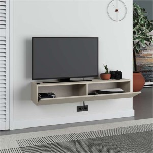 meg-GP037-0266,1-1 ΕΠΙΠΛΟ ΤΗΛΕΟΡΑΣΗΣ ΕΠΙΤΟΙΧΙΟ FRANCY MEGAPAP ΧΡΩΜΑ SANDSTONE 135X31,7X25ΕΚ.