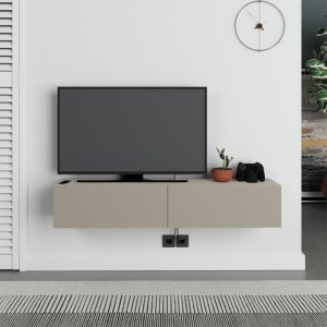 meg-GP037-0266,1-2 ΕΠΙΠΛΟ ΤΗΛΕΟΡΑΣΗΣ ΕΠΙΤΟΙΧΙΟ FRANCY MEGAPAP ΧΡΩΜΑ SANDSTONE 135X31,7X25ΕΚ.
