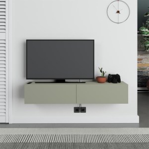 meg-GP037-0266,2-2 ΕΠΙΠΛΟ ΤΗΛΕΟΡΑΣΗΣ ΕΠΙΤΟΙΧΙΟ FRANCY MEGAPAP ΧΡΩΜΑ ASH GREEN 135X31,7X25ΕΚ.