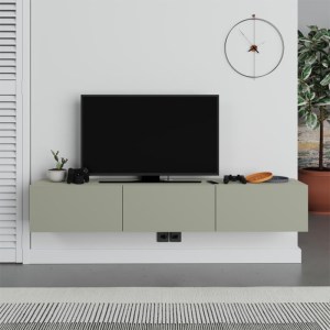 meg-GP037-0267,2-2 ΕΠΙΠΛΟ ΤΗΛΕΟΡΑΣΗΣ ΕΠΙΤΟΙΧΙΟ FRANCY MEGAPAP ΧΡΩΜΑ ASH GREEN 180X30X30ΕΚ.