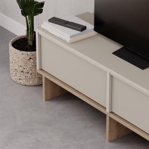 meg-GP037-0275,1-4 ΕΠΙΠΛΟ ΤΗΛΕΟΡΑΣΗΣ YUKI MEGAPAP ΧΡΩΜΑ SANDSTONE - SEPET OAK 118X35X40,6ΕΚ.