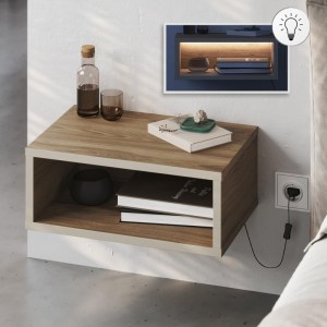 meg-GP037-0280,1-0 ΚΟΜΟΔΙΝΟ ΕΠΙΤΟΙΧΙΟ BRIK MEGAPAP ΜΕ LED ΧΡΩΜΑ ΚΑΡΥΔΙ - SANDSTONE 45X30X18ΕΚ.