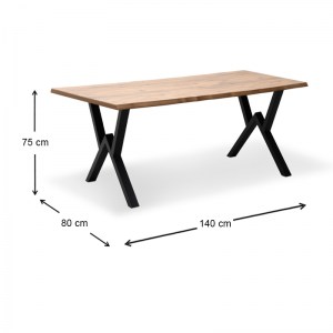 meg-GP038-0003,1-5 ΤΡΑΠΕΖΙ WALTER MEGAPAP MDF - ΜΕΤΑΛΛΙΚΟ ΧΡΩΜΑ ΑΚΑΚΙΑΣ 140X80X75ΕΚ.