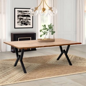 meg-GP038-0005,1-2 ΤΡΑΠΕΖΙ WALTER MEGAPAP MDF - ΜΕΤΑΛΛΙΚΟ ΧΡΩΜΑ ΑΚΑΚΙΑΣ 200X100X75ΕΚ.
