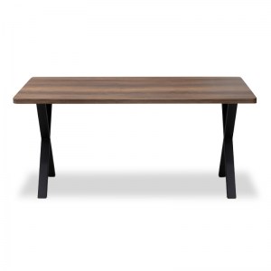 meg-GP038-0006,2-2 ΤΡΑΠΕΖΙ JEREMY MEGAPAP MDF - ΜΕΤΑΛΛΙΚΟ ΧΡΩΜΑ ΚΑΡΥΔΙ 140X80X75ΕΚ.