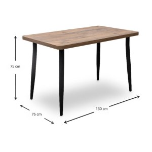 meg-GP038-0028,1-4 ΤΡΑΠΕΖΙ LEVICO MEGAPAP ΧΡΩΜΑ ΑΚΑΚΙΑΣ 130X75X75ΕΚ.