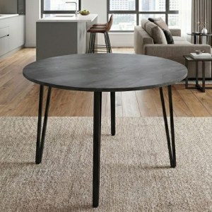 meg-GP038-0029,2-0 ΤΡΑΠΕΖΙ ZENO MEGAPAP ΧΡΩΜΑ ΣΚΟΥΡΟ ΓΚΡΙ ΣΚΥΡΟΔΕΜΑΤΟΣ Ø110X73,5ΕΚ.