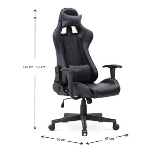 meg-GP040-0008,1-9 ΚΑΡΕΚΛΑ ΓΡΑΦΕΙΟΥ GAMING ALONSO MEGAPAP ΑΠΟ ΤΕΧΝΟΔΕΡΜΑ ΧΡΩΜΑ ΜΑΥΡΟ 67X70X125/135 ΕΚ.