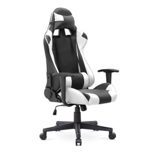 meg-GP040-0008,3-0 ΚΑΡΕΚΛΑ ΓΡΑΦΕΙΟΥ GAMING ALONSO MEGAPAP ΑΠΟ ΤΕΧΝΟΔΕΡΜΑ ΧΡΩΜΑ ΛΕΥΚΟ - ΜΑΥΡΟ 67X70X125/135 ΕΚ.
