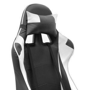 meg-GP040-0008,3-7 ΚΑΡΕΚΛΑ ΓΡΑΦΕΙΟΥ GAMING ALONSO MEGAPAP ΑΠΟ ΤΕΧΝΟΔΕΡΜΑ ΧΡΩΜΑ ΛΕΥΚΟ - ΜΑΥΡΟ 67X70X125/135 ΕΚ.