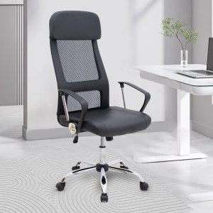 meg-GP040-0014,1-2 ΚΑΡΕΚΛΑ ΓΡΑΦΕΙΟΥ OVIS MEGAPAP ΜΕ ΤΕΧΝΟΔΕΡΜΑ ΚΑΙ ΥΦΑΣΜΑ MESH ΧΡΩΜΑ ΜΑΥΡΟ 63X63X119/129ΕΚ.