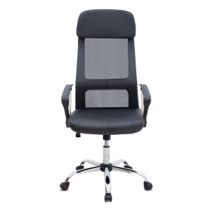 meg-GP040-0014,1-3 ΚΑΡΕΚΛΑ ΓΡΑΦΕΙΟΥ OVIS MEGAPAP ΜΕ ΤΕΧΝΟΔΕΡΜΑ ΚΑΙ ΥΦΑΣΜΑ MESH ΧΡΩΜΑ ΜΑΥΡΟ 63X63X119/129ΕΚ.