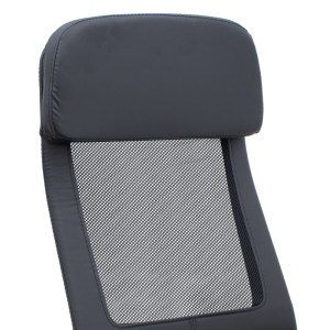 meg-GP040-0014,1-6 ΚΑΡΕΚΛΑ ΓΡΑΦΕΙΟΥ OVIS MEGAPAP ΜΕ ΤΕΧΝΟΔΕΡΜΑ ΚΑΙ ΥΦΑΣΜΑ MESH ΧΡΩΜΑ ΜΑΥΡΟ 63X63X119/129ΕΚ.