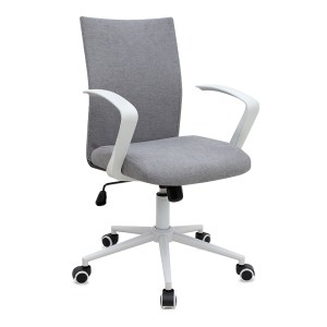 meg-GP040-0015,1-0 ΚΑΡΕΚΛΑ ΓΡΑΦΕΙΟΥ BERLIN MEGAPAP ΥΦΑΣΜΑΤΙΝΗ ΧΡΩΜΑ ΓΚΡΙ - ΛΕΥΚΟ 64X63X89/96ΕΚ.
