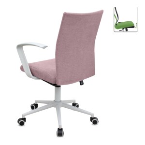 meg-GP040-0015,2-1 ΚΑΡΕΚΛΑ ΓΡΑΦΕΙΟΥ BERLIN MEGAPAP ΥΦΑΣΜΑΤΙΝΗ ΧΡΩΜΑ ΡΟΖ - ΛΕΥΚΟ 64X63X89/96ΕΚ.