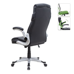 meg-GP040-0016,1-1 ΚΑΡΕΚΛΑ ΓΡΑΦΕΙΟΥ ΔΙΕΥΘΥΝΤΙΚΗ GUSTAVO MEGAPAP ΑΠΟ ΤΕΧΝΟΔΕΡΜΑ ΧΡΩΜΑ ΜΑΥΡΟ 69X65X116/126ΕΚ.