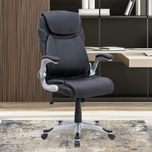 meg-GP040-0016,1-2 ΚΑΡΕΚΛΑ ΓΡΑΦΕΙΟΥ ΔΙΕΥΘΥΝΤΙΚΗ GUSTAVO MEGAPAP ΑΠΟ ΤΕΧΝΟΔΕΡΜΑ ΧΡΩΜΑ ΜΑΥΡΟ 69X65X116/126ΕΚ.