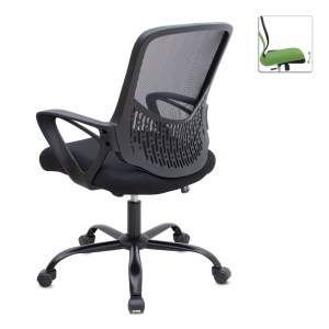 meg-GP040-0020,1-1 ΚΑΡΕΚΛΑ ΓΡΑΦΕΙΟΥ FREDA MEGAPAP ΜΕ ΥΦΑΣΜΑ MESH ΧΡΩΜΑ ΜΑΥΡΟ 65X65X90/100ΕΚ.