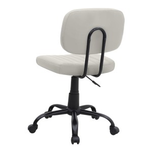 meg-GP040-0023,2-2 ΚΑΡΕΚΛΑ ΓΡΑΦΕΙΟΥ ROMANO MEGAPAP ΑΠΟ ΤΕΧΝΟΔΕΡΜΑ ΧΡΩΜΑ ΛΕΥΚΟ 46X53X79/86ΕΚ.