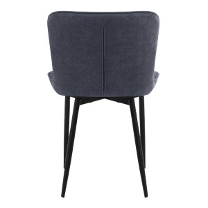 meg-GP040-0024,1-6 ΚΑΡΕΚΛΑ ΤΡΑΠΕΖΑΡΙΑΣ CHIARA MEGAPAP ΑΝΘΡΑΚΙ ΥΦΑΣΜΑ - ΜΕΤΑΛΛΙΚΟ ΜΑΥΡΟ ΠΟΔΙ 48X58X81ΕΚ.