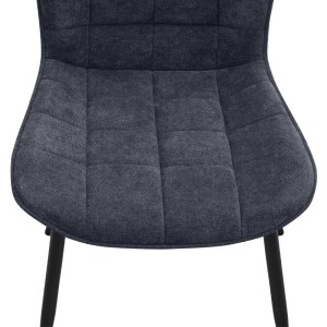 meg-GP040-0024,1-7 ΚΑΡΕΚΛΑ ΤΡΑΠΕΖΑΡΙΑΣ CHIARA MEGAPAP ΑΝΘΡΑΚΙ ΥΦΑΣΜΑ - ΜΕΤΑΛΛΙΚΟ ΜΑΥΡΟ ΠΟΔΙ 48X58X81ΕΚ.