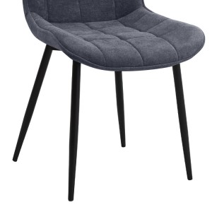 meg-GP040-0024,1-9 ΚΑΡΕΚΛΑ ΤΡΑΠΕΖΑΡΙΑΣ CHIARA MEGAPAP ΑΝΘΡΑΚΙ ΥΦΑΣΜΑ - ΜΕΤΑΛΛΙΚΟ ΜΑΥΡΟ ΠΟΔΙ 48X58X81ΕΚ.