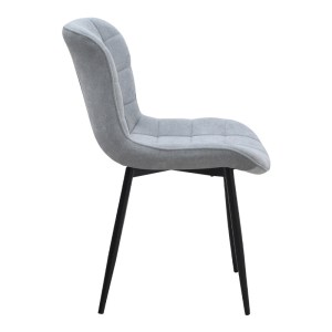 meg-GP040-0024,2-5 ΚΑΡΕΚΛΑ ΤΡΑΠΕΖΑΡΙΑΣ CHIARA MEGAPAP ΓΚΡΙ ΥΦΑΣΜΑ - ΜΕΤΑΛΛΙΚΟ ΜΑΥΡΟ ΠΟΔΙ 48X58X81ΕΚ.