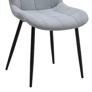 meg-GP040-0024,2-9 ΚΑΡΕΚΛΑ ΤΡΑΠΕΖΑΡΙΑΣ CHIARA MEGAPAP ΓΚΡΙ ΥΦΑΣΜΑ - ΜΕΤΑΛΛΙΚΟ ΜΑΥΡΟ ΠΟΔΙ 48X58X81ΕΚ.