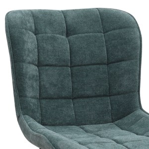 meg-GP040-0024,3-8 ΚΑΡΕΚΛΑ ΤΡΑΠΕΖΑΡΙΑΣ CHIARA MEGAPAP ΠΡΑΣΙΝΟ ΥΦΑΣΜΑ - ΜΕΤΑΛΛΙΚΟ ΜΑΥΡΟ ΠΟΔΙ 48X58X81ΕΚ.