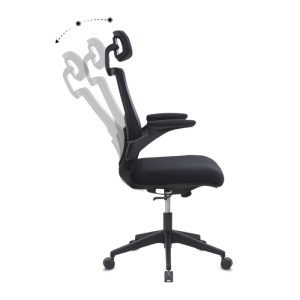 meg-GP040-0025,1-7 ΚΑΡΕΚΛΑ ΓΡΑΦΕΙΟΥ ΔΙΕΥΘΥΝΤΙΚΗ BELORA MEGAPAP ΜΕ ΥΦΑΣΜΑ MESH ΧΡΩΜΑ ΜΑΥΡΟ 63,5X62X117/127ΕΚ.