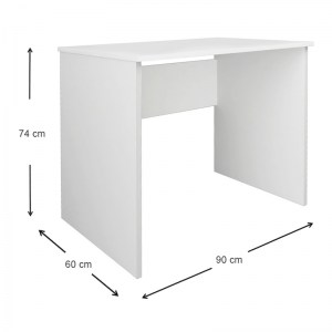 meg-GP041-0013,1-3 ΓΡΑΦΕΙΟ ΕΡΓΑΣΙΑΣ KALEN MEGAPAP ΑΠΟ ΜΕΛΑΜΙΝΗ ΧΡΩΜΑ ΛΕΥΚΟ 90X60X74ΕΚ.