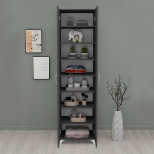 meg-GP041-0015,3-4 ΝΤΟΥΛΑΠΑ - ΠΑΠΟΥΤΣΟΘΗΚΗ ΜΕΛΑΜΙΝΗΣ LILLY MEGAPAP ΧΡΩΜΑ ΑΝΘΡΑΚΙ 49X32X170ΕΚ.
