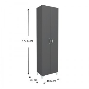 meg-GP041-0015,3-5 ΝΤΟΥΛΑΠΑ - ΠΑΠΟΥΤΣΟΘΗΚΗ ΜΕΛΑΜΙΝΗΣ LILLY MEGAPAP ΧΡΩΜΑ ΑΝΘΡΑΚΙ 49X32X170ΕΚ.