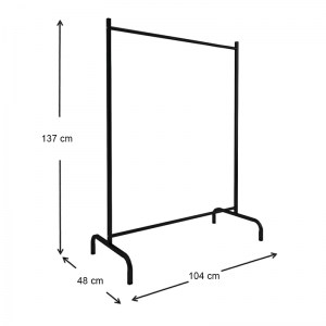 meg-GP041-0024,1-3 ΕΠΙΔΑΠΕΔΙΑ ΚΡΕΜΑΣΤΡΑ MUJU MEGAPAP ΜΕΤΑΛΛΙΚΗ ΧΡΩΜΑ ΜΑΥΡΟ 104X48X137ΕΚ.