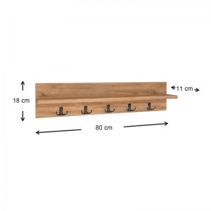 meg-GP041-0025,2-2 ΚΡΕΜΑΣΤΡΑ ΤΟΙΧΟΥ KERY MEGAPAP ΑΠΟ ΜΕΛΑΜΙΝΗ ΧΡΩΜΑ PINE OAK 80X11X18ΕΚ.
