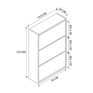 meg-GP041-0029,3-6 ΠΑΠΟΥΤΣΟΘΗΚΗ NAVE MEGAPAP 18 ΖΕΥΓΩΝ ΧΡΩΜΑ ΑΝΘΡΑΚΙ 73,6X24X110ΕΚ.