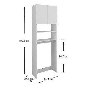 meg-GP041-0035,1-2 ΕΠΙΠΛΟ ΠΛΥΝΤΗΡΙΟΥ RAMSEY MEGAPAP ΑΠΟ ΜΕΛΑΜΙΝΗ ΧΡΩΜΑ ΛΕΥΚΟ 65X27X190,6ΕΚ.